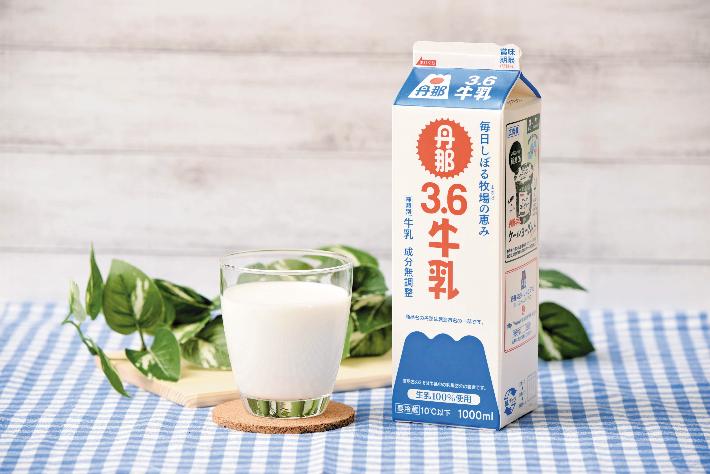 丹那牛乳のパッケージの画像