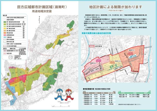 用途・地区計画のパンフレット中面の縮小画像