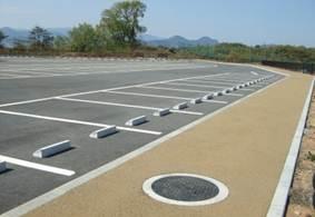 運動公園の駐車場の様子