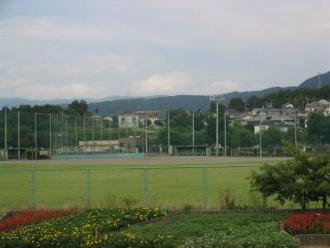 フェンスで囲まれた芝生の野球場の写真