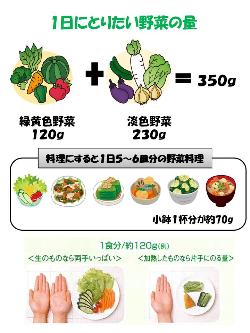 1日の野菜摂取目標量